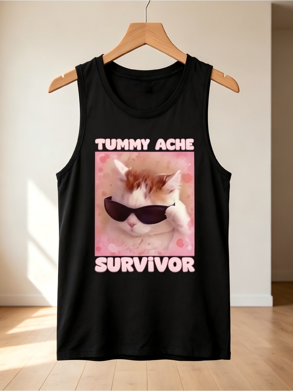 Tummy Ache Survivor Cat Tank Top Unisex